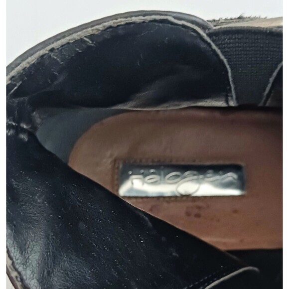 Halogen Lidia Blk Leather Moto Ankle Boot Studded Harness Buckle Strap Sz 8 - Picture 12 of 14